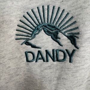 Gray Embroidered Sweatshirt with Decorative Design